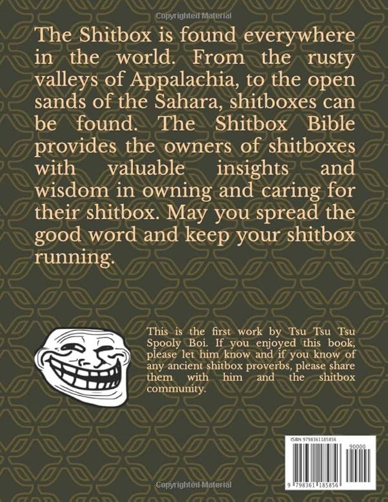 Amazon.com: The Shitbox Bible: Stage 1: 9798361185856